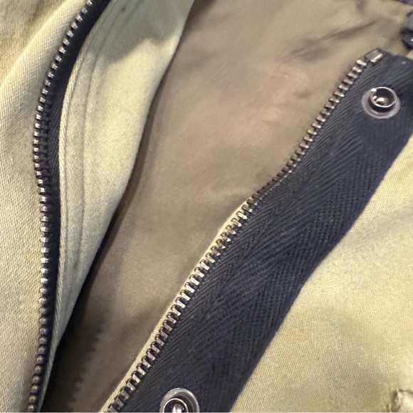 Rag & Bone Womens Army Olive Green Utility Snap Button Zip Military Jacket sz 4 - Picture 6 of 16
